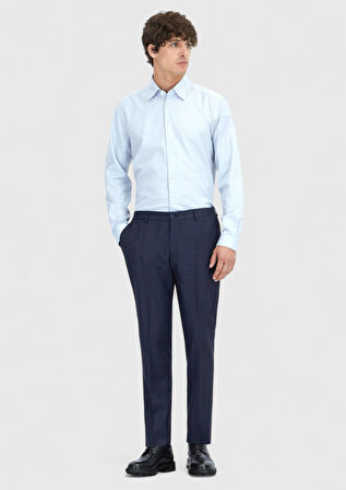 Mavi Desenli Casual Fit Dokuma Casual %100 Pamuk Gömlek