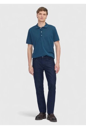Petrol Düz Polo Yaka %100 Pamuk T-Shirt