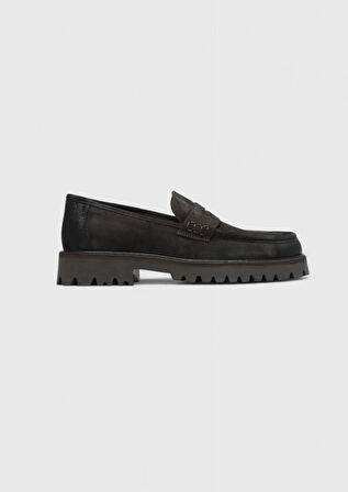 Kahverengi Süet Casual Loafer