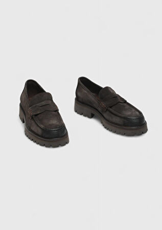 Kahverengi Süet Casual Loafer