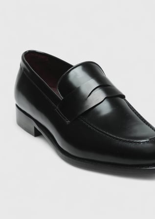 Siyah Deri Klasik Loafer