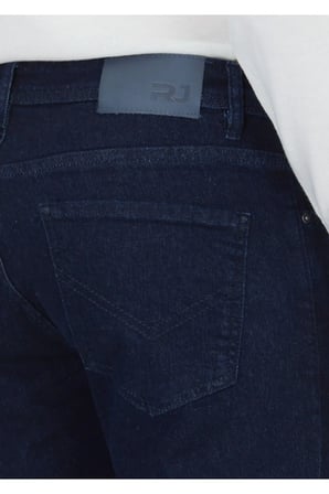 Lacivert Düz Slim Fit Denim Pamuk Karışımlı Pantolon