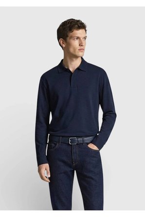 Lacivert Düz Polo Yaka %100 Pamuk T-Shirt