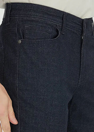 Lacivert Düz Dokuma Regular Fit Casual Pamuk Karışımlı Pantolon