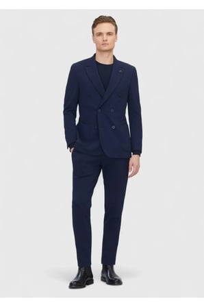 Lacivert Düz Comfort Fit Takım Elbise