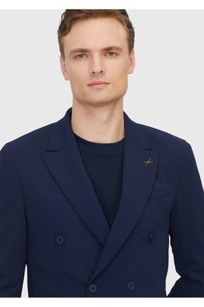 Lacivert Düz Comfort Fit Takım Elbise