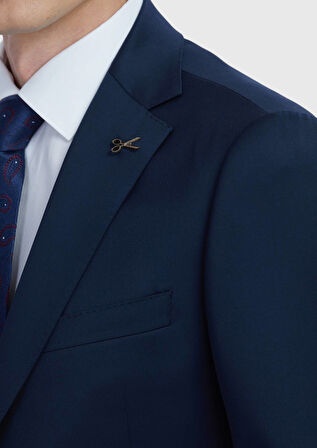 Saks Düz Regular Fit %100 Yün Takım Elbise