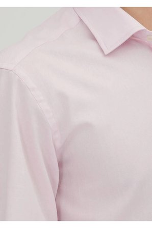 Pembe Regular Fit Dokuma Klasik %100 Pamuk Gömlek