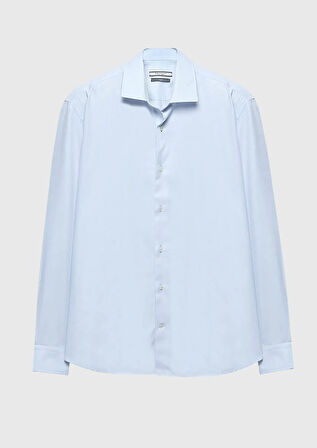 Mavi Regular Fit Dokuma Klasik %100 Pamuk Gömlek