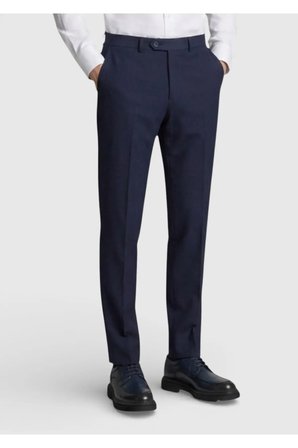lacivert dokuma modern fit klasik  yün pantolon