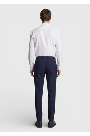 Lacivert Dokuma Modern Fit Klasik %100 Yün Pantolon