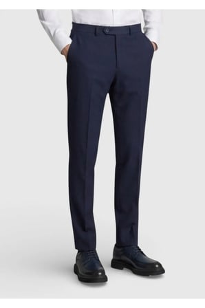 lacivert dokuma modern fit klasik  yün pantolon