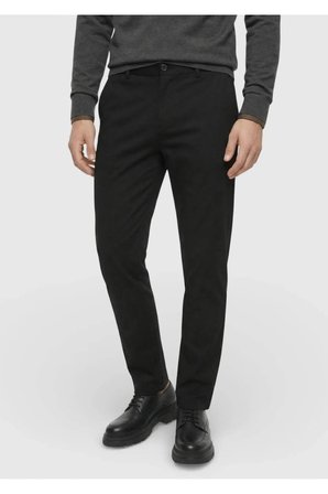 Siyah Düz Dokuma Jogging Fit Casual Pantolon