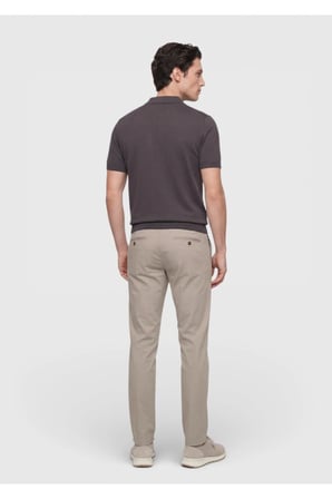 Vizon Düz Dokuma Regular Fit Casual Pamuk Karışımlı Pantolon