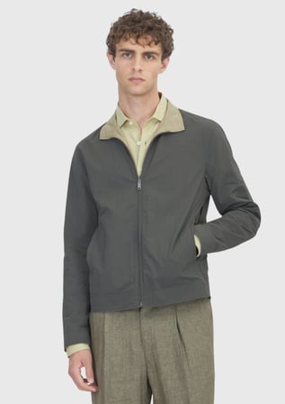 Açık Yeşil Regular Fit Dik Yaka Casual Teknik Çift Taraflı Mont