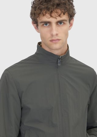 Açık Yeşil Regular Fit Dik Yaka Casual Teknik Çift Taraflı Mont