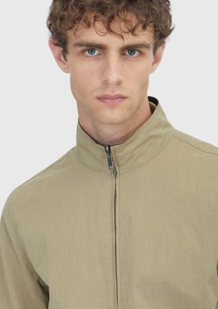 Açık Yeşil Regular Fit Dik Yaka Casual Teknik Çift Taraflı Mont