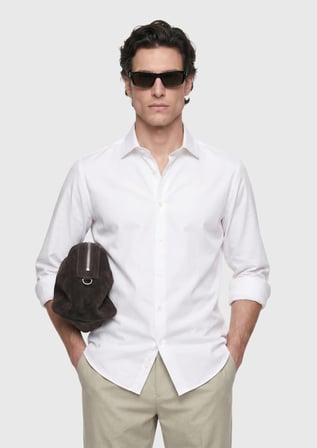 Taş Düz Casual Fit Uzun Dokuma Casual %100 Pamuk Gömlek