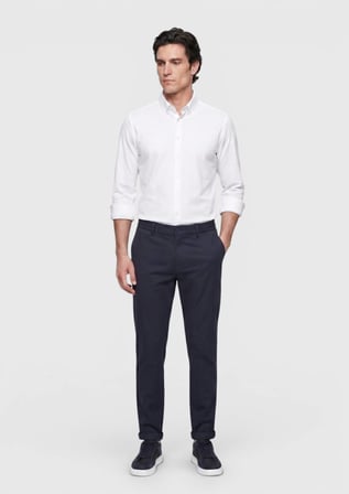 Lacivert Düz Dokuma Jogging Fit Casual Pantolon