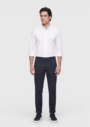 Lacivert Düz Dokuma Jogging Fit Casual Pantolon
