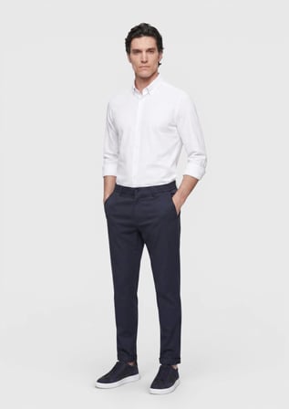 Lacivert Düz Dokuma Jogging Fit Casual Pantolon