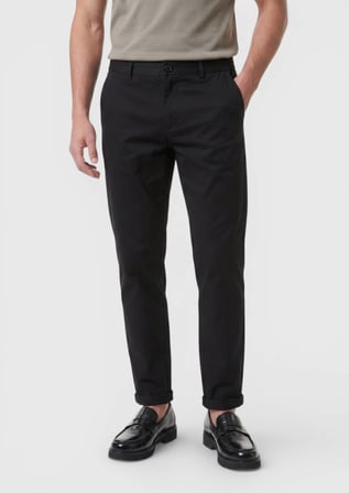 Siyah Düz Dokuma Jogging Fit Casual Pantolon