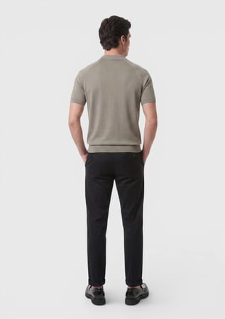 Siyah Düz Dokuma Jogging Fit Casual Pantolon