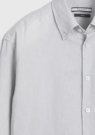 Taş Düz Regular Fit Uzun Dokuma Casual Pamuk Karışımlı Gömlek