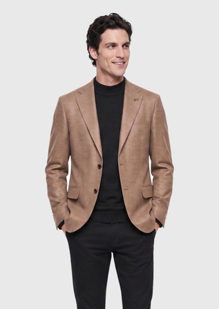 Vizon Düz Regular Fit Yün Karışımlı Ceket