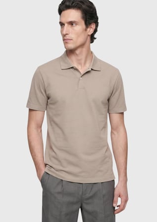 Bej Düz %100 Pamuk T-Shirt