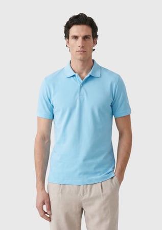 Turkuaz Düz %100 Pamuk T-Shirt