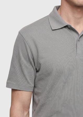 Gri Düz %100 Pamuk T-Shirt