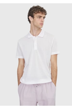 Pembe Düz Pamuk Karışımlı T-Shirt