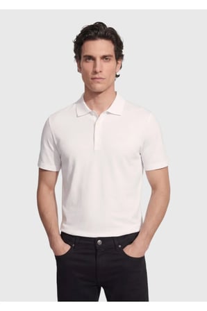 Açık Gri Düz Pamuk Karışımlı T-Shirt