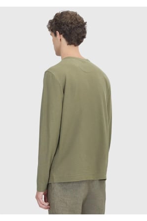 Haki Düz %100 Pamuk T-Shirt