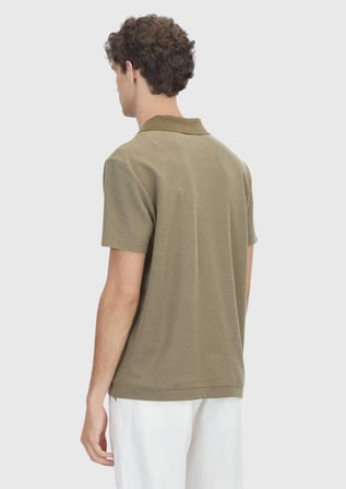 Haki Jakarlı %100 Pamuk T-Shirt