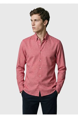 Kırmızı Düz Regular Fit Dokuma Casual %100 Pamuk Gömlek