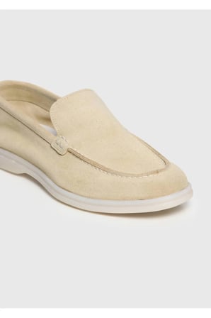 Sarı Süet Casual Loafer