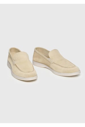 Sarı Süet Casual Loafer