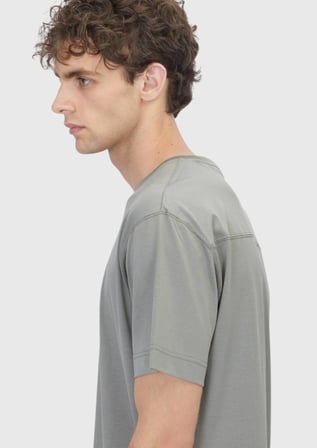 Vizon Düz Pamuk Karışımlı T-Shirt