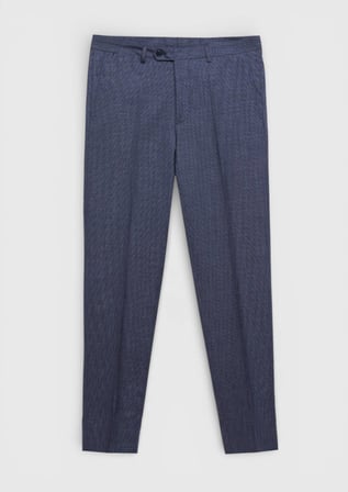 Açık Lacivert Potikare Zeroweight Slim Fit  Yün Takım Elbise