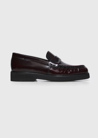 Mürdüm Deri Casual Loafer
