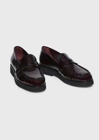 Mürdüm Deri Casual Loafer