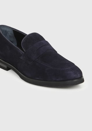 Lacivert Süet Casual Loafer