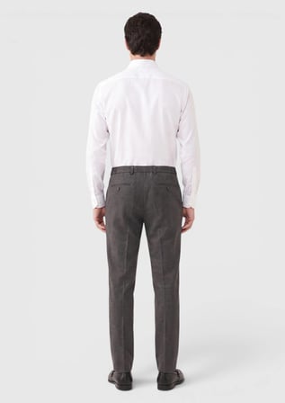 Kahverengi Desenli Dokuma Regular Fit Casual Pantolon