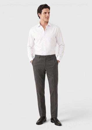 Kahverengi Desenli Dokuma Regular Fit Casual Pantolon