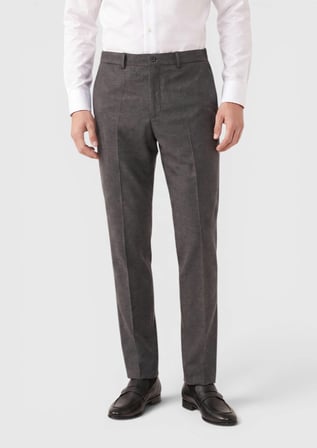Kahverengi Desenli Dokuma Regular Fit Casual Pantolon