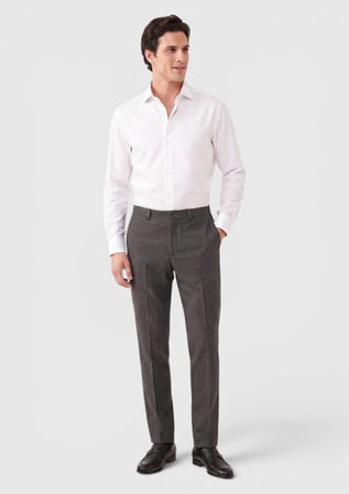 Kahverengi Desenli Dokuma Regular Fit Casual Pantolon