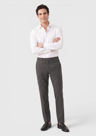 Kahverengi Desenli Dokuma Regular Fit Casual Pantolon