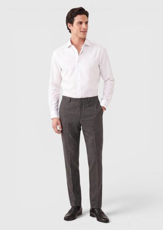 Kahverengi Desenli Dokuma Regular Fit Casual Pantolon